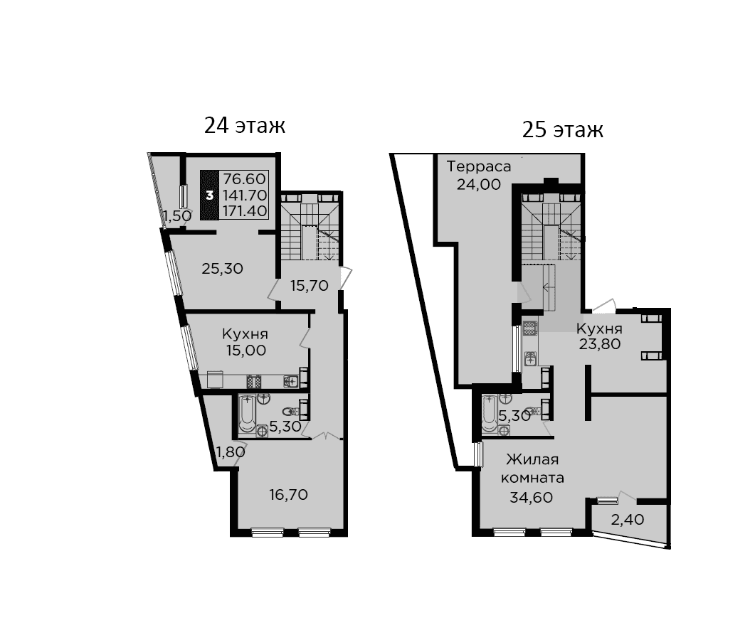 4-комн. квартира, 141.7 м² в ЖК Сказка Град — фото 2