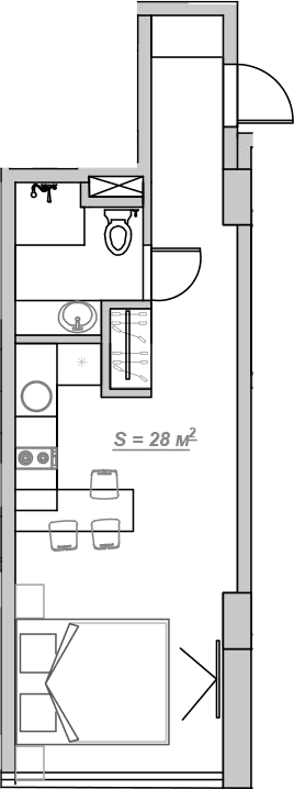 Продается 1-комн. квартира, 29.2 м² — фото 2