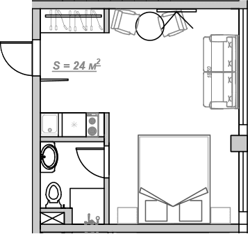 Продается 1-комн. квартира, 27.1 м² — фото 2