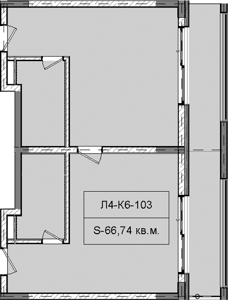 Продается 1-комн. квартира, 66.74 м²