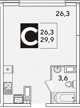 Продается 1-комн. квартира, 29.9 м²