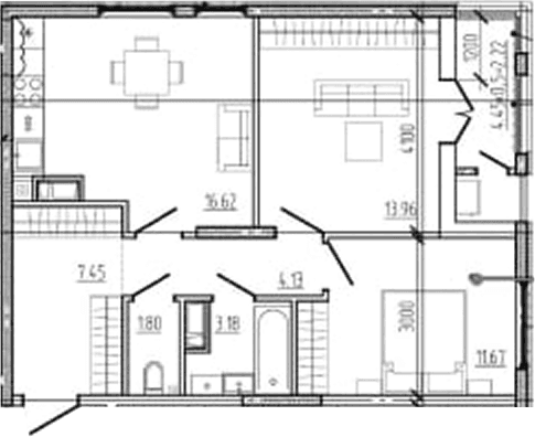 Продается 3-комн. квартира, 58.81 м²