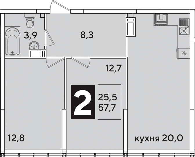 Продается 3-комн. квартира, 57.7 м²