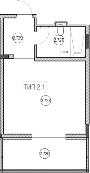 Продается 1-комн. квартира, 30.8 м²