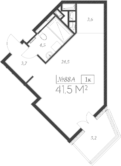 Продается 1-комн. квартира, 36.3 м²