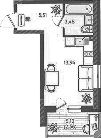 Продается 1-комн. квартира, 20.92 м²