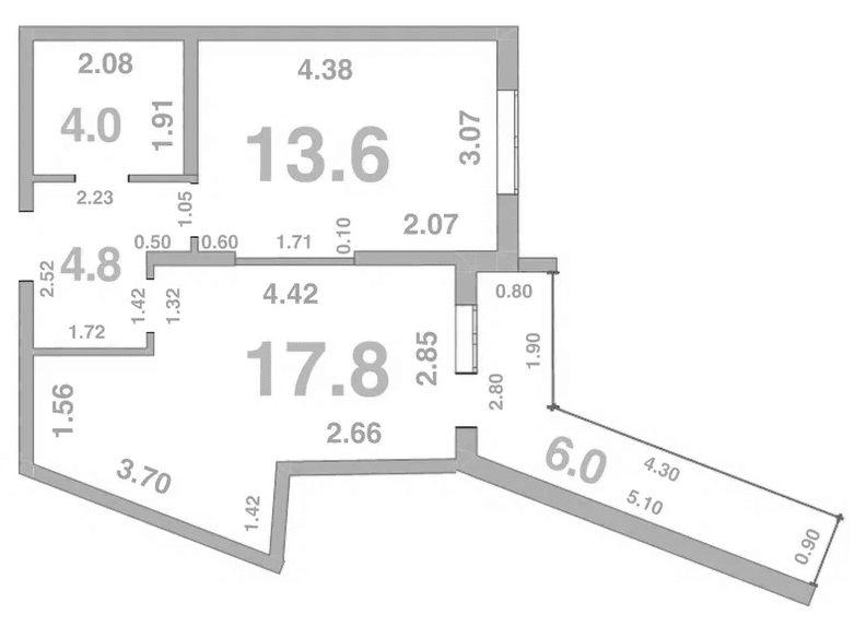 Продается 1-комн. квартира, 39.36 м²