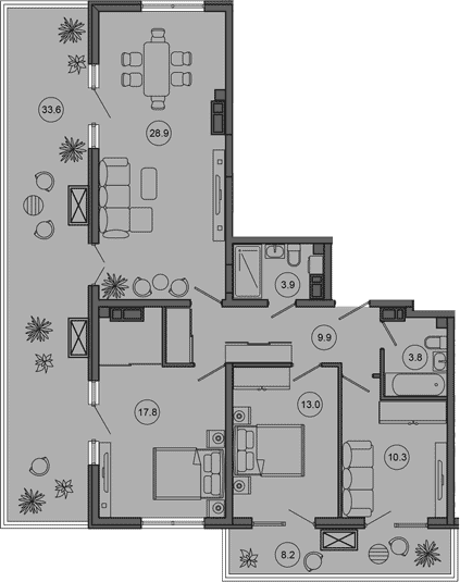 Продается 4-комн. квартира, 88.7 м²