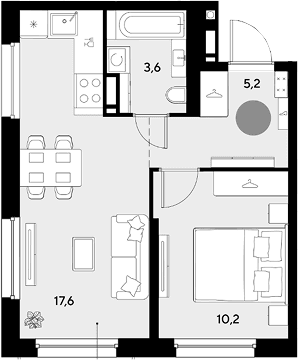 Продается 1-комн. квартира, 36.6 м²