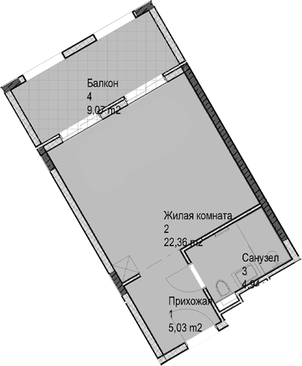 Продается 1-комн. квартира, 32.3 м²