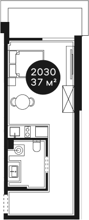 Продается 1-комн. квартира, 37.2 м²