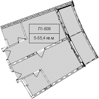 Продается 1-комн. квартира, 55.4 м²