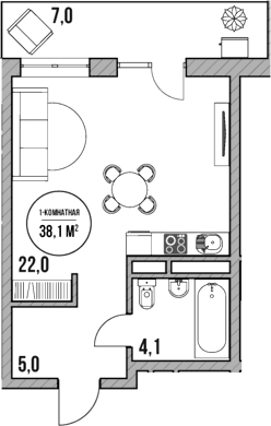 Продается 1-комн. квартира, 31.1 м²
