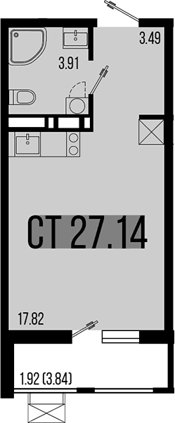 Продается 1-комн. квартира, 25.22 м²