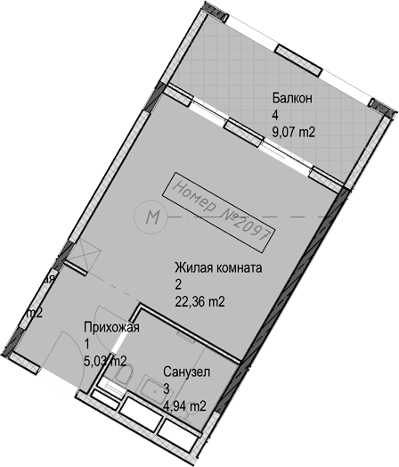 Продается 1-комн. квартира, 32.3 м²