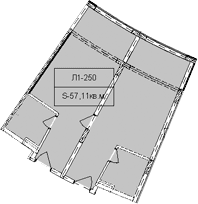 Продается 1-комн. квартира, 57.11 м²