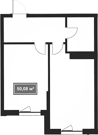Продается 1-комн. квартира, 50.08 м²
