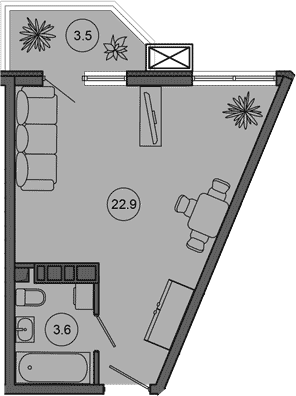 Продается 1-комн. квартира, 26.5 м²