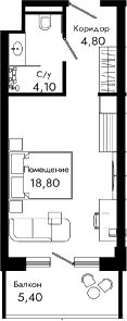 Продается 1-комн. квартира, 27.7 м²