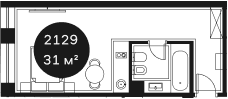 Продается 1-комн. квартира, 31.45 м²