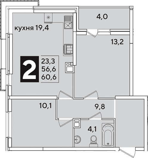 Продается 3-комн. квартира, 56.6 м²
