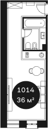 Продается 1-комн. квартира, 36.36 м²