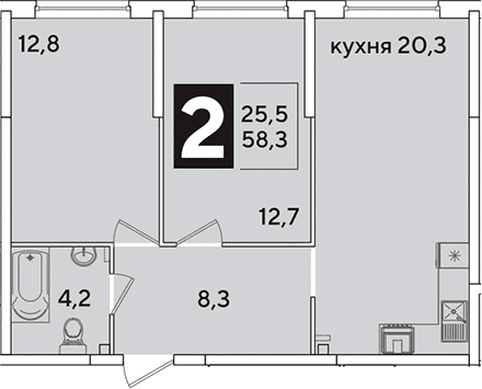 Продается 3-комн. квартира, 58.3 м²