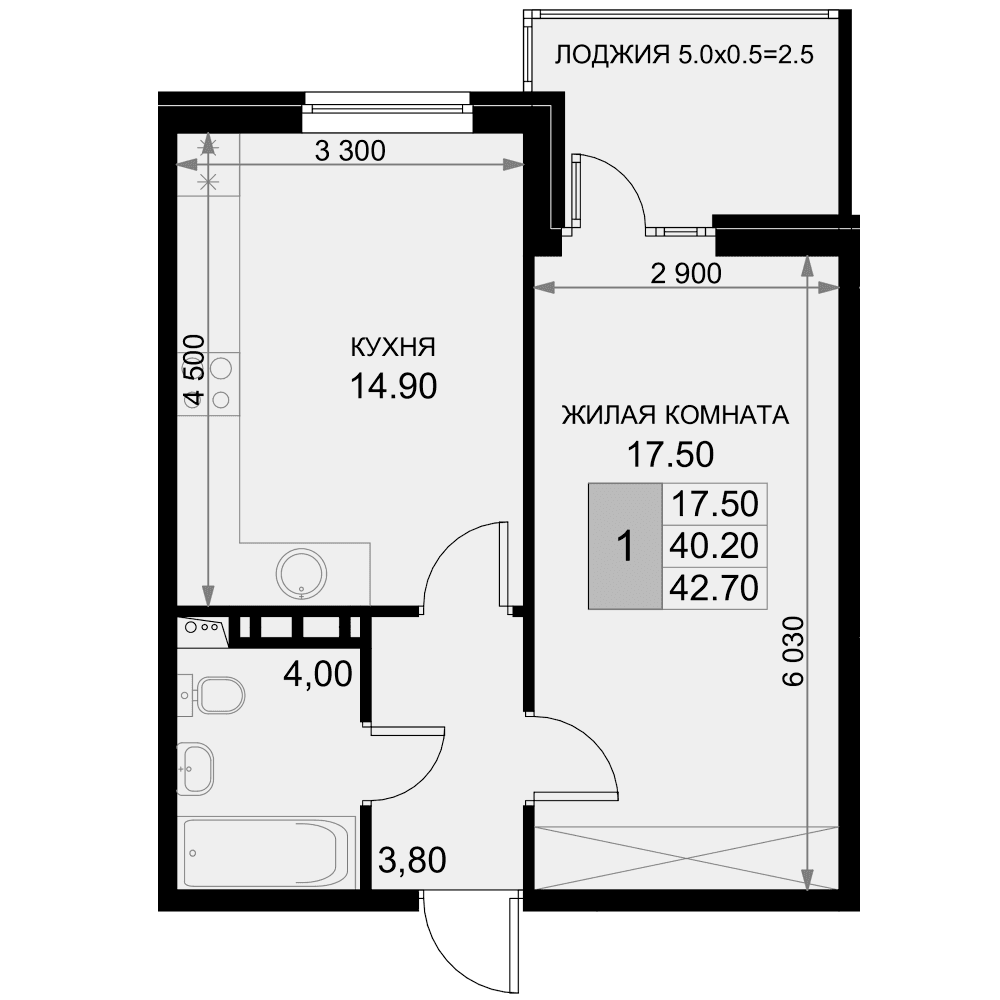 Продается 1-комн. квартира, 38.4 м²