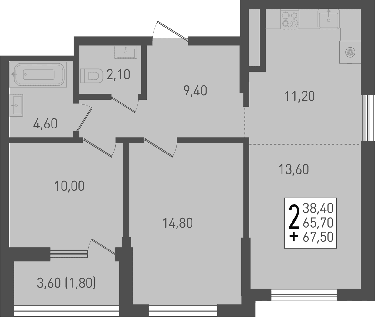 Продается 3-комн. квартира, 64.8 м²