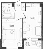Продается 2-комн. квартира, 35.2 м²