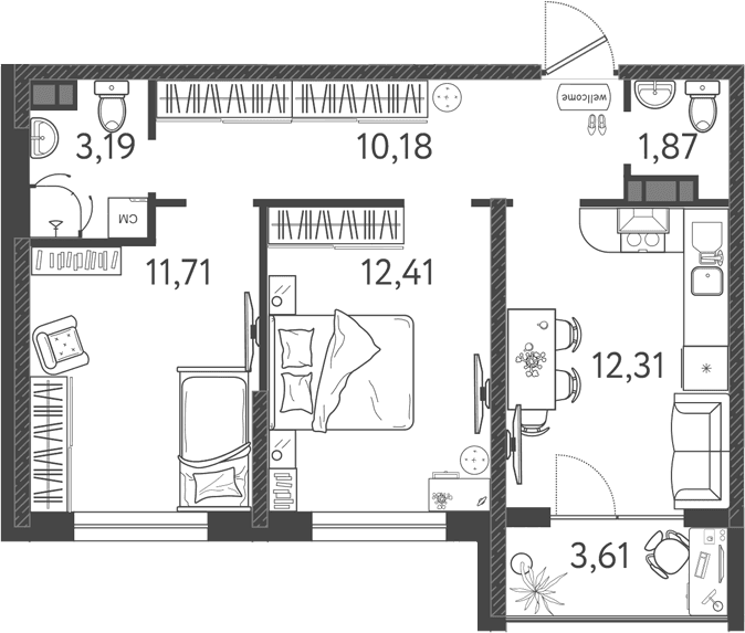 Продается 3-комн. квартира, 50.54 м²