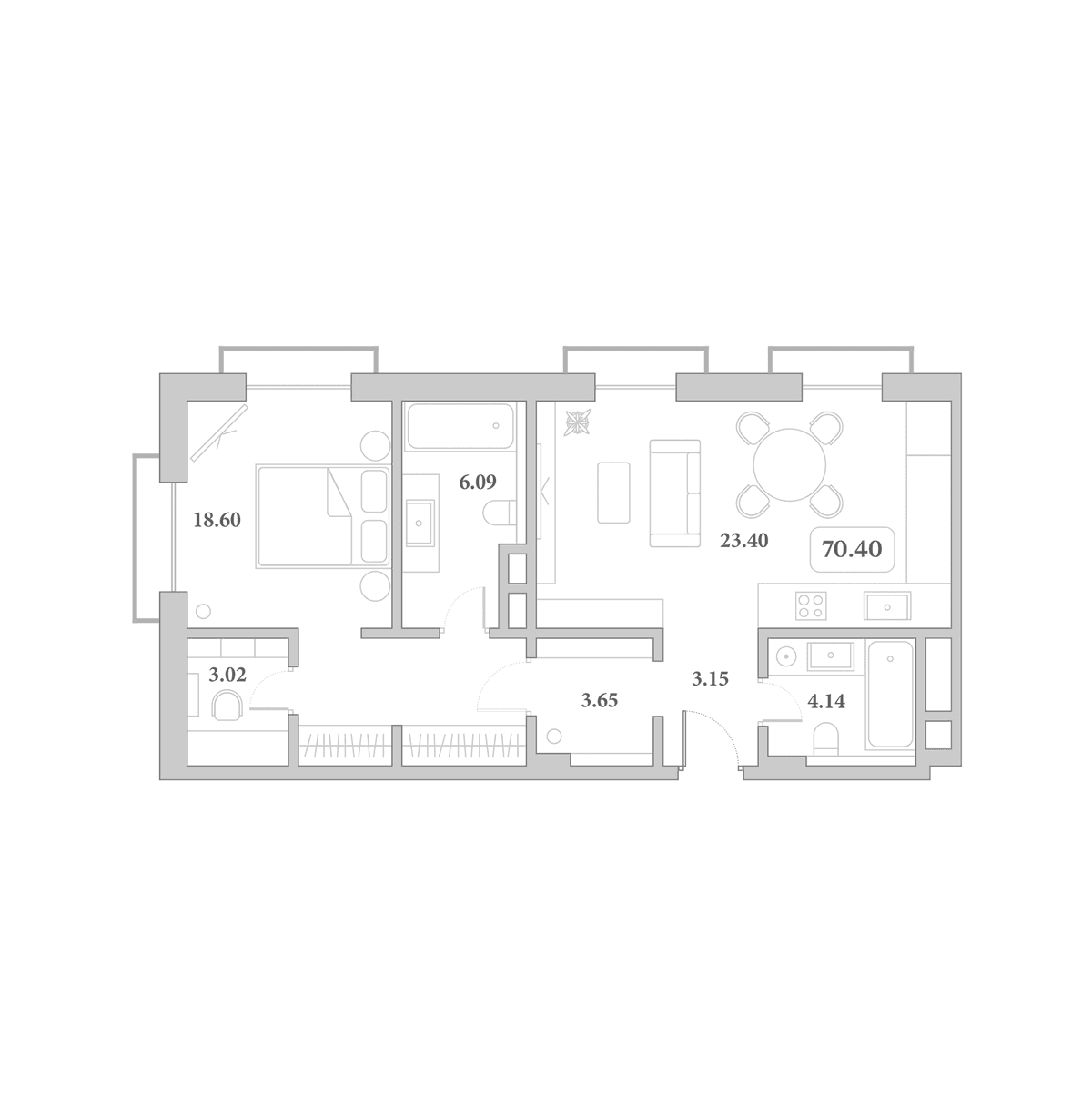 Продается 2-комн. квартира, 64 м²