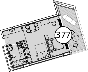 Продается 1-комн. квартира, 56.3 м²