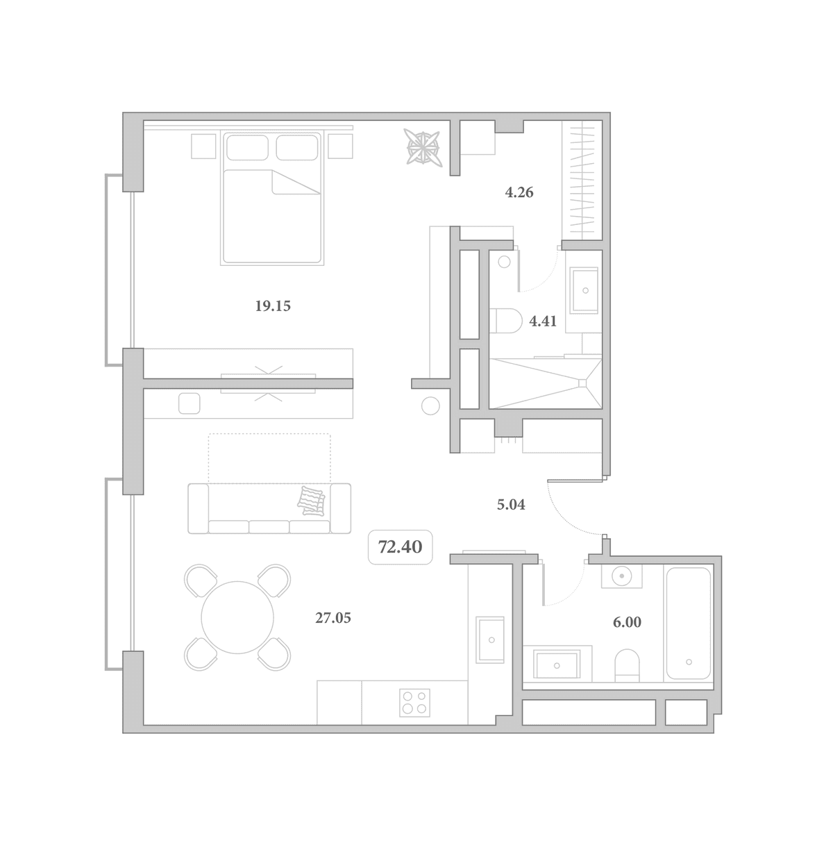 Продается 2-комн. квартира, 68 м²