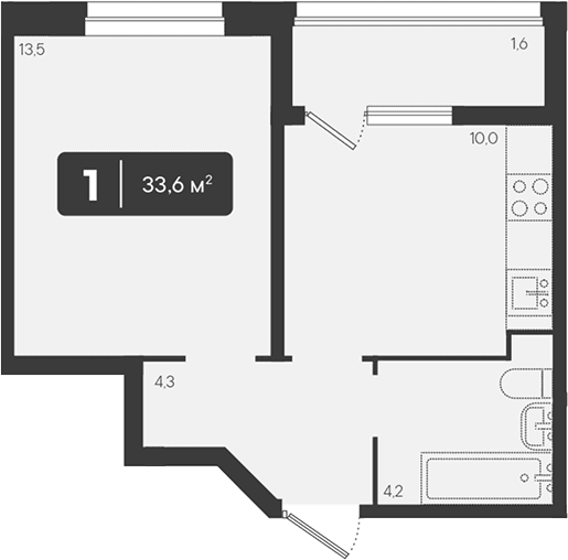 Продается 1-комн. квартира, 32 м²