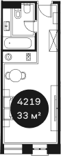 Продается 1-комн. квартира, 32.72 м²