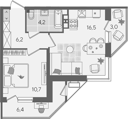 Продается 2-комн. квартира, 37.6 м²