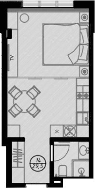 Продается 1-комн. квартира, 29.5 м²