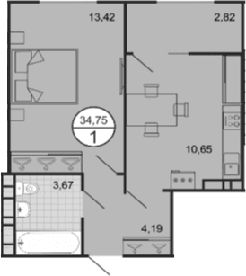 Продается 1-комн. квартира, 31.93 м²