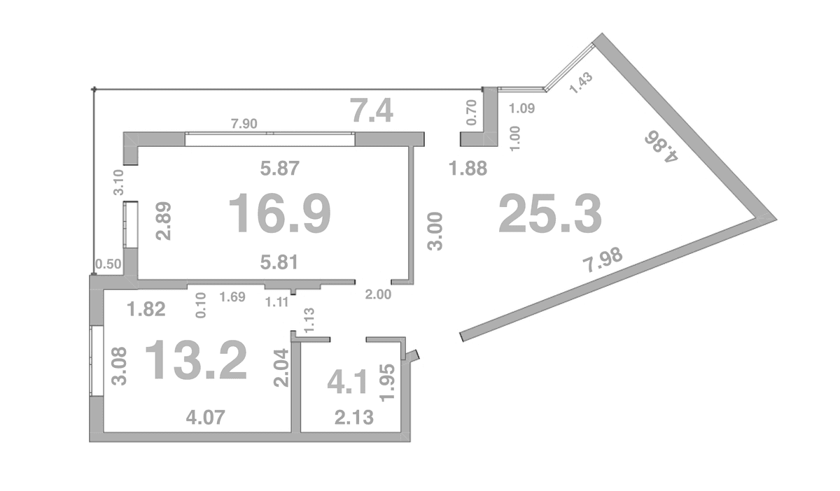 Продается 2-комн. квартира, 60.68 м²