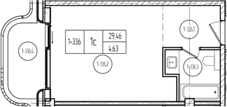 Продается 1-комн. квартира, 28.61 м²
