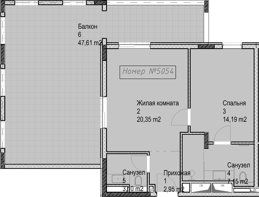 Продается 2-комн. квартира, 47.8 м²