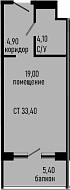Продается 1-комн. квартира, 30.4 м²