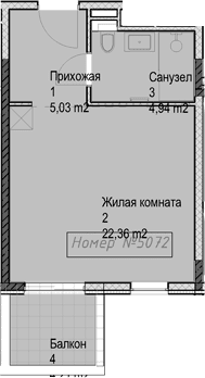 Продается 1-комн. квартира, 32.3 м²