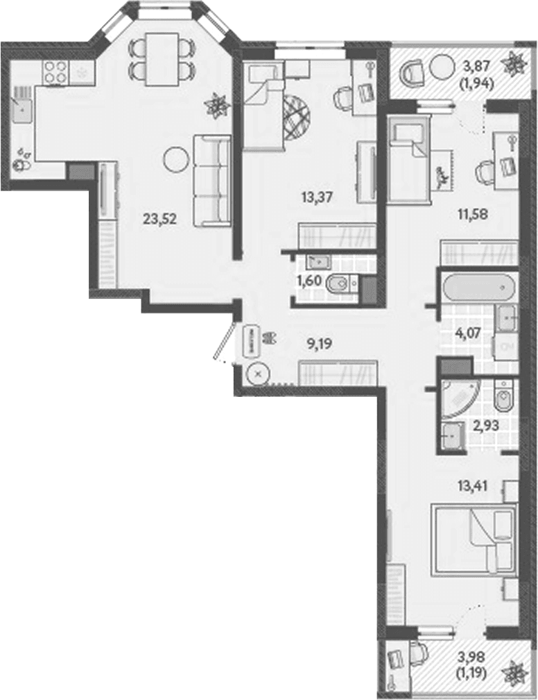 Продается 3-комн. квартира, 80.45 м²