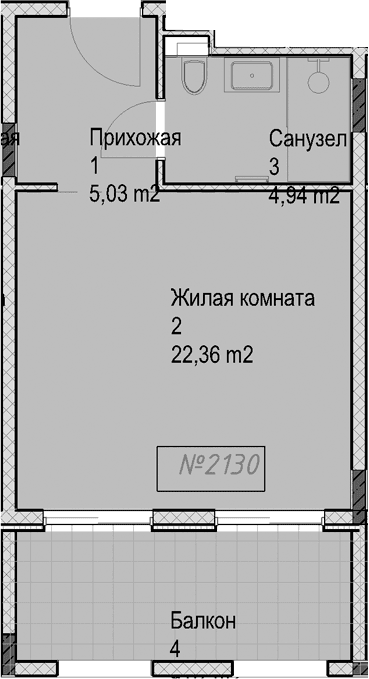 Продается 1-комн. квартира, 32.3 м²
