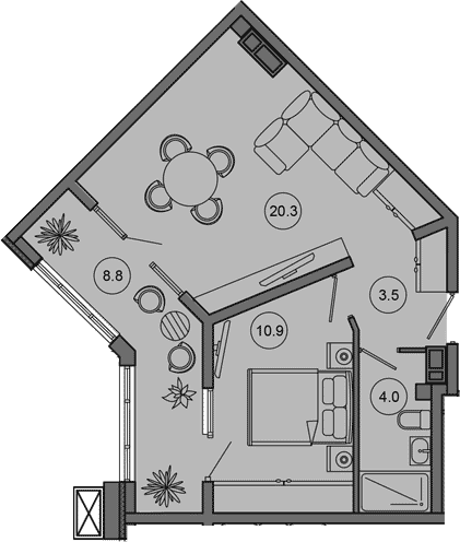 Продается 2-комн. квартира, 38.7 м²