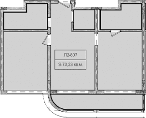 Продается 1-комн. квартира, 73.23 м²