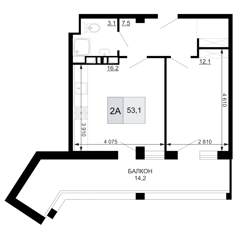 Продается 2-комн. квартира, 38.9 м²