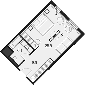 Продается 1-комн. квартира, 40.5 м²
